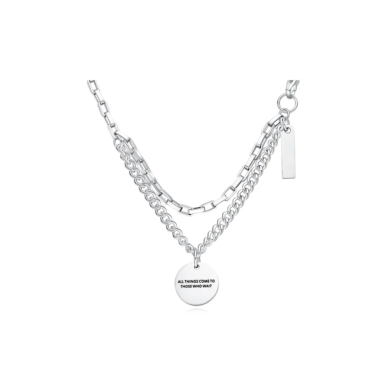 Asia Star Титановые стальные ожерелья унисекс