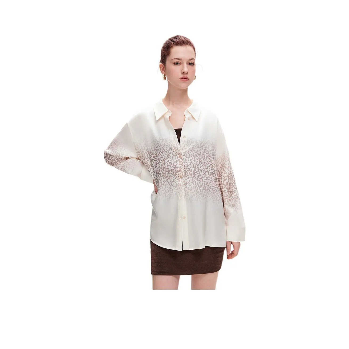 ONLY Рубашка Женская с Леопардовым Принтом