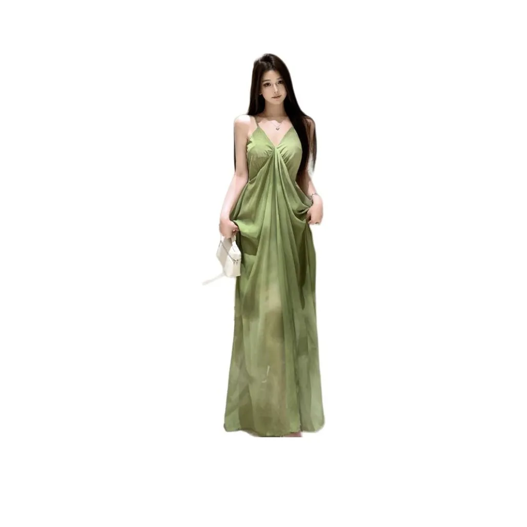 MORii Зеленый цвет ростока Женские Слиплатья