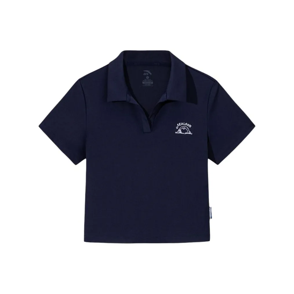 ANTA x HAIBAOKANKAN LIANMINGKUAN Life Collection Поло Женские Maya Синий