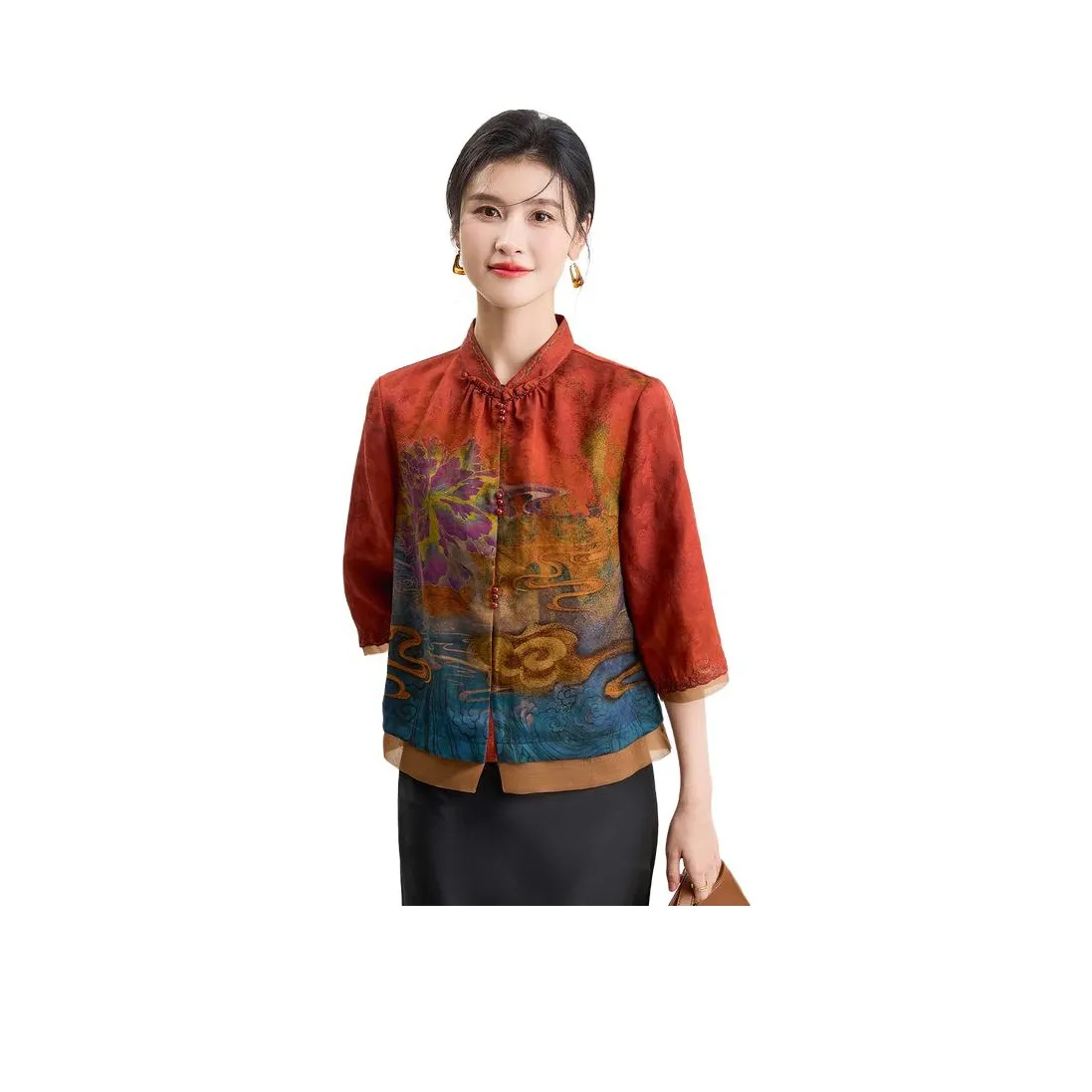 JINJU Красные Женские Рубашки