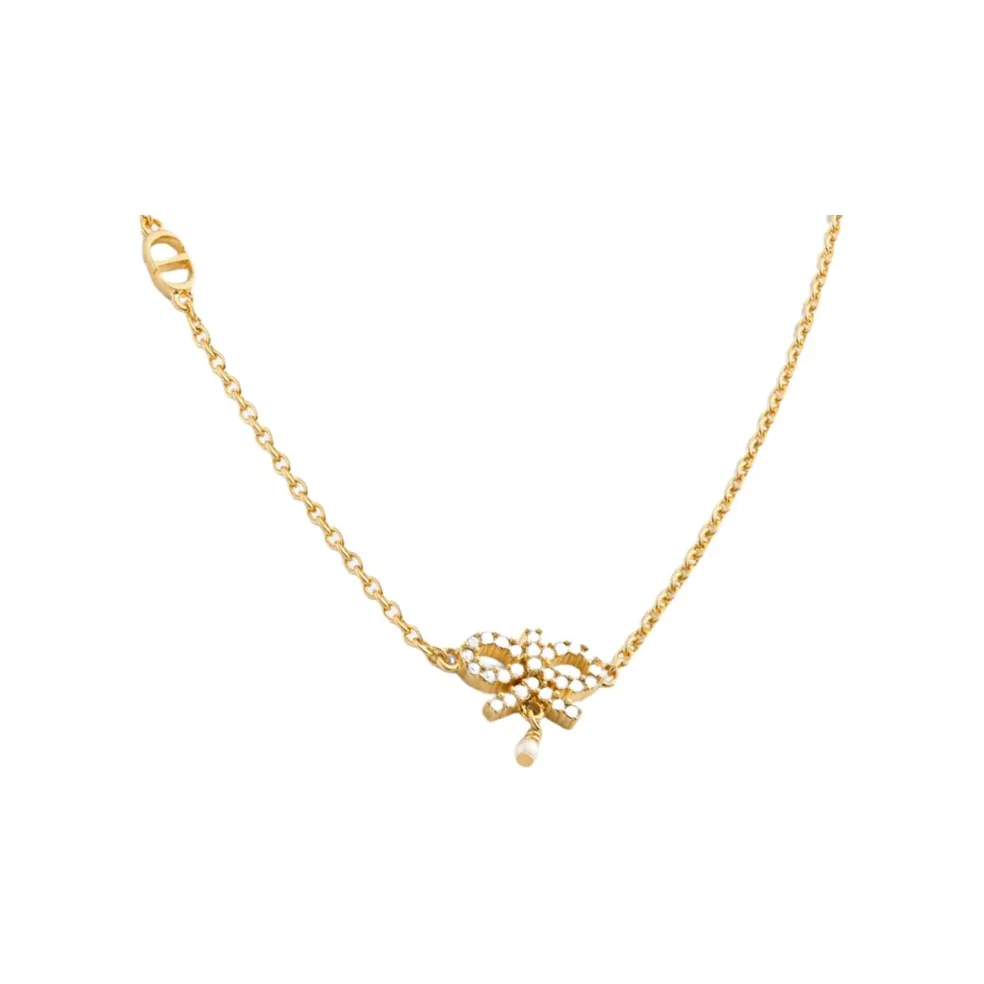 DIOR Gold Plated Necklaces Women's Gold