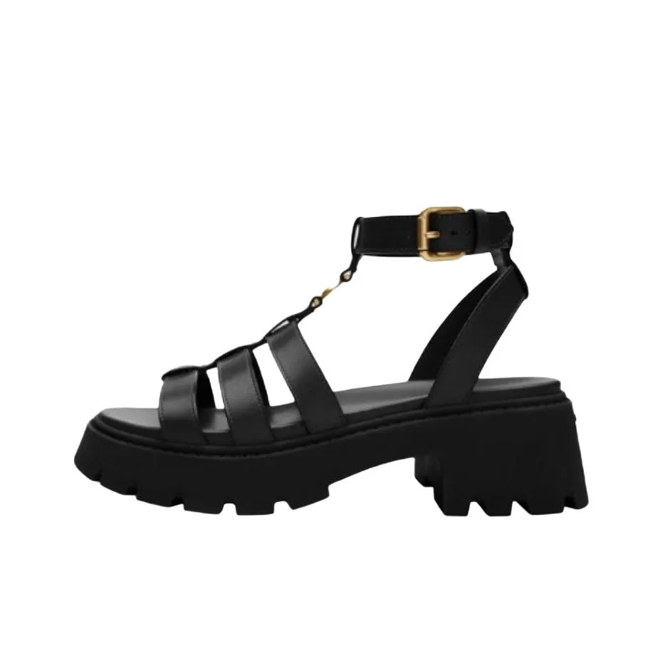 COACH Roman Sandals 6.5cm Women's Black