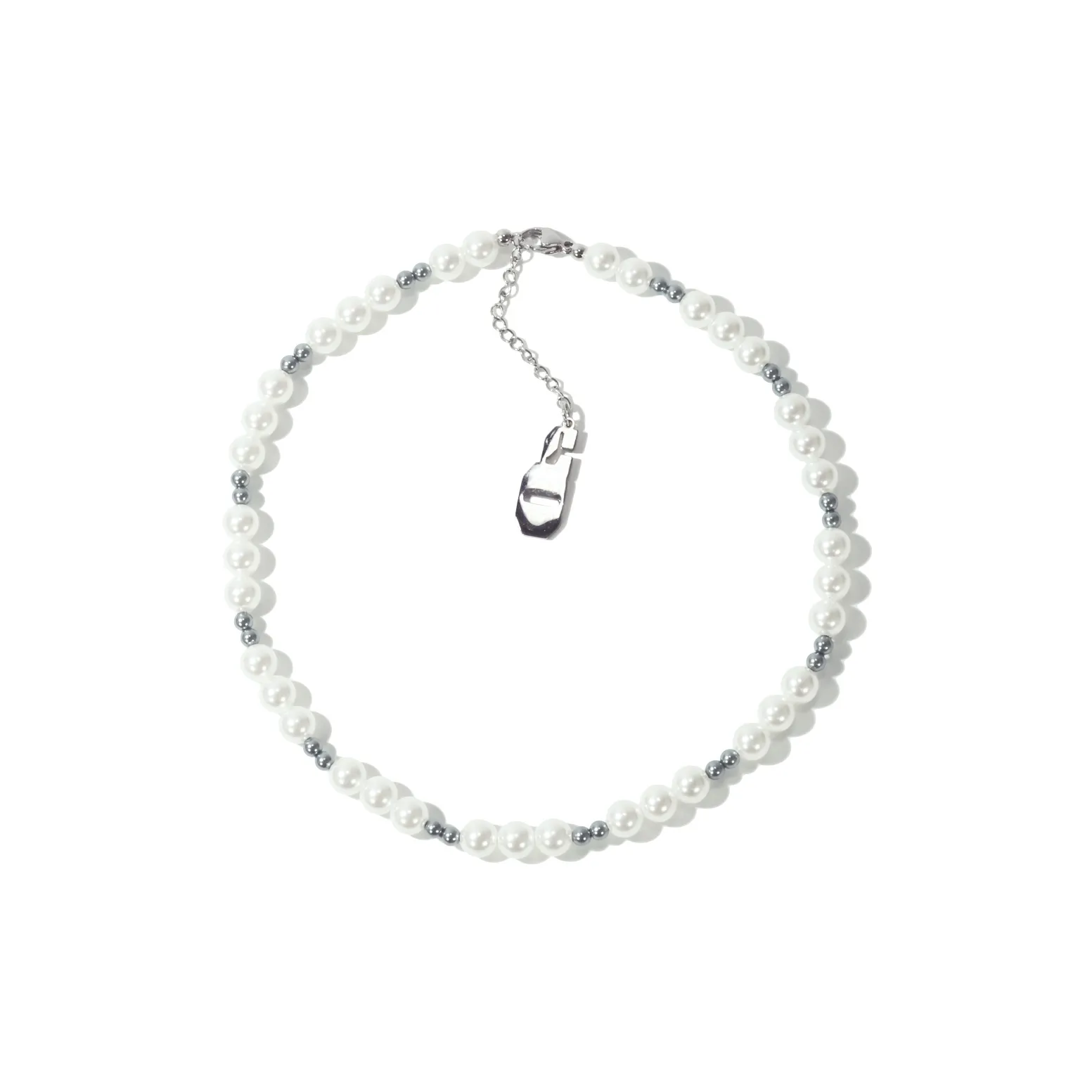 Get'em ON Серебряный Жемчужный Ожерелье с Жемчужной Раковиной Белая Раковина Жемчужное Ожерелье Унисекс