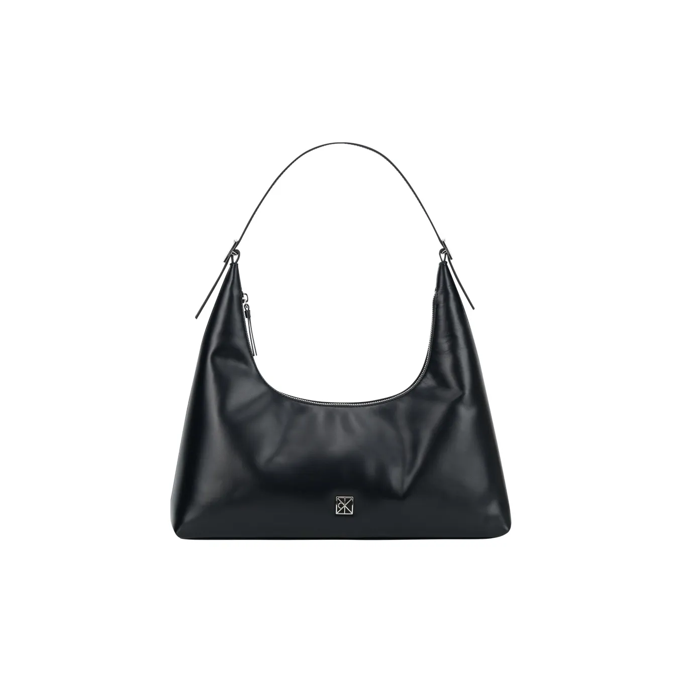 Calvin Klein Сумка через плечо из коровьей кожи среднего размера женская космический черный