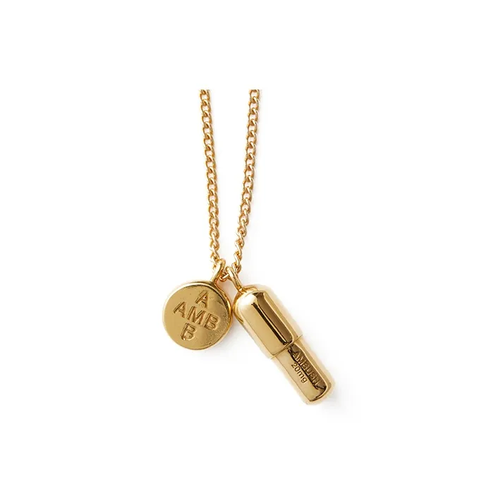 AMBUSH Metal Pill Charm Necklace