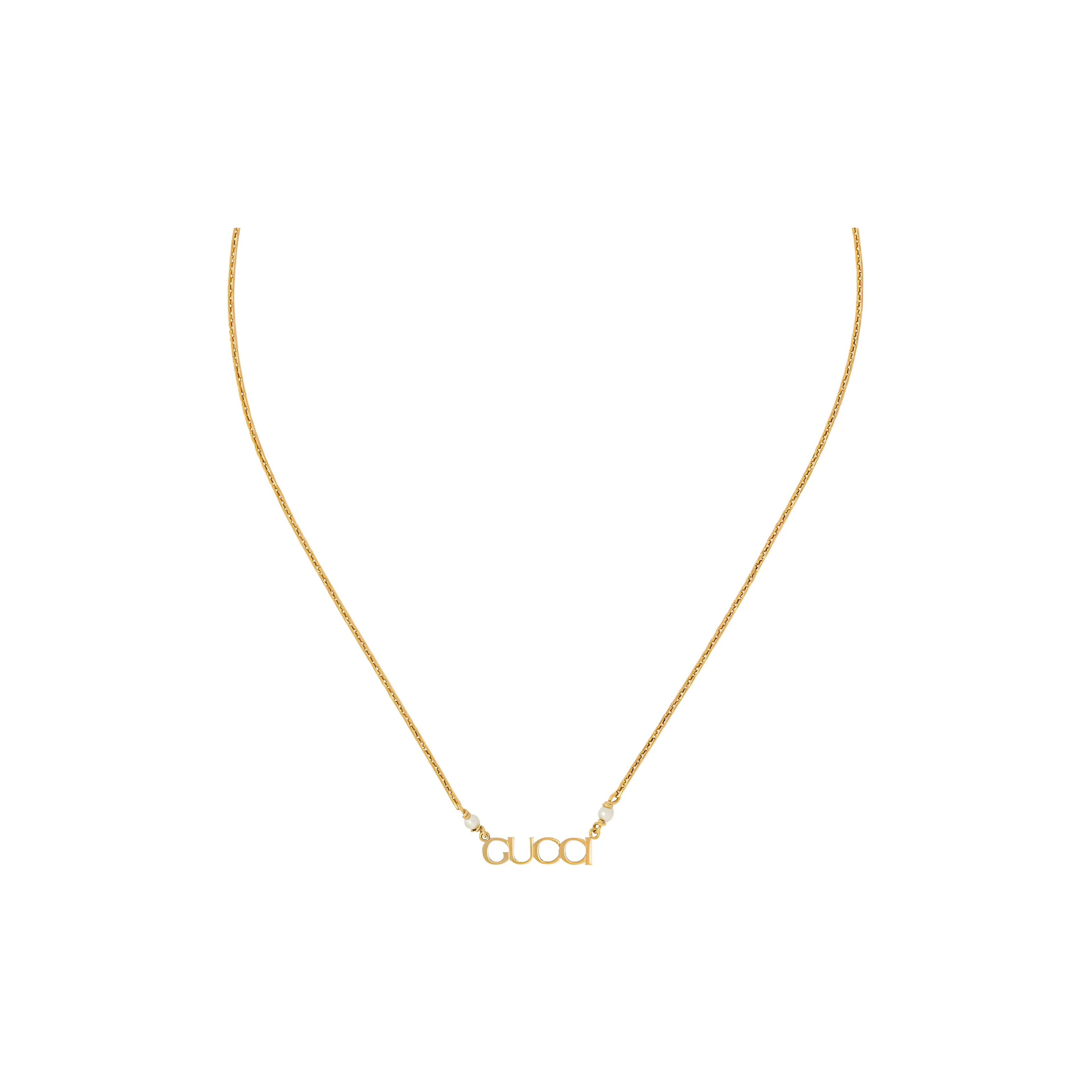 GUCCI 'GUCCI' Letter Necklace