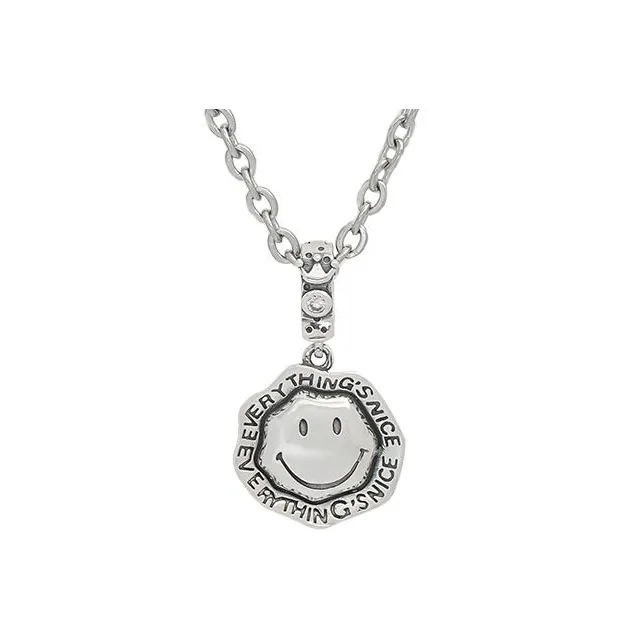 ROADLATIVE 925 Sterling Silver Pendant With Titanium Steel Chain Necklaces Unisex