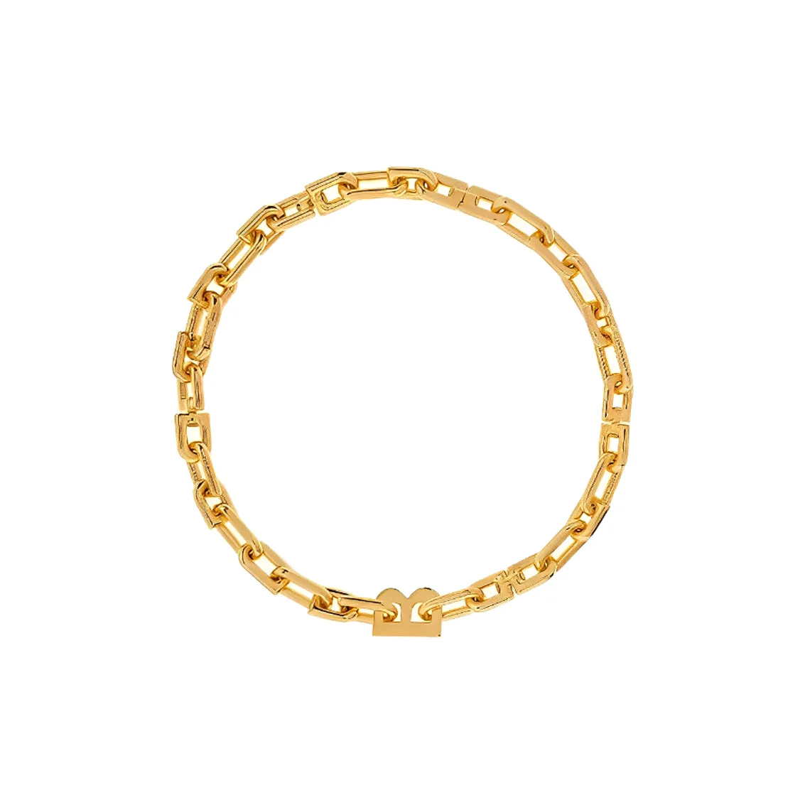 Balenciaga Chain Link Logo Engraved Necklace