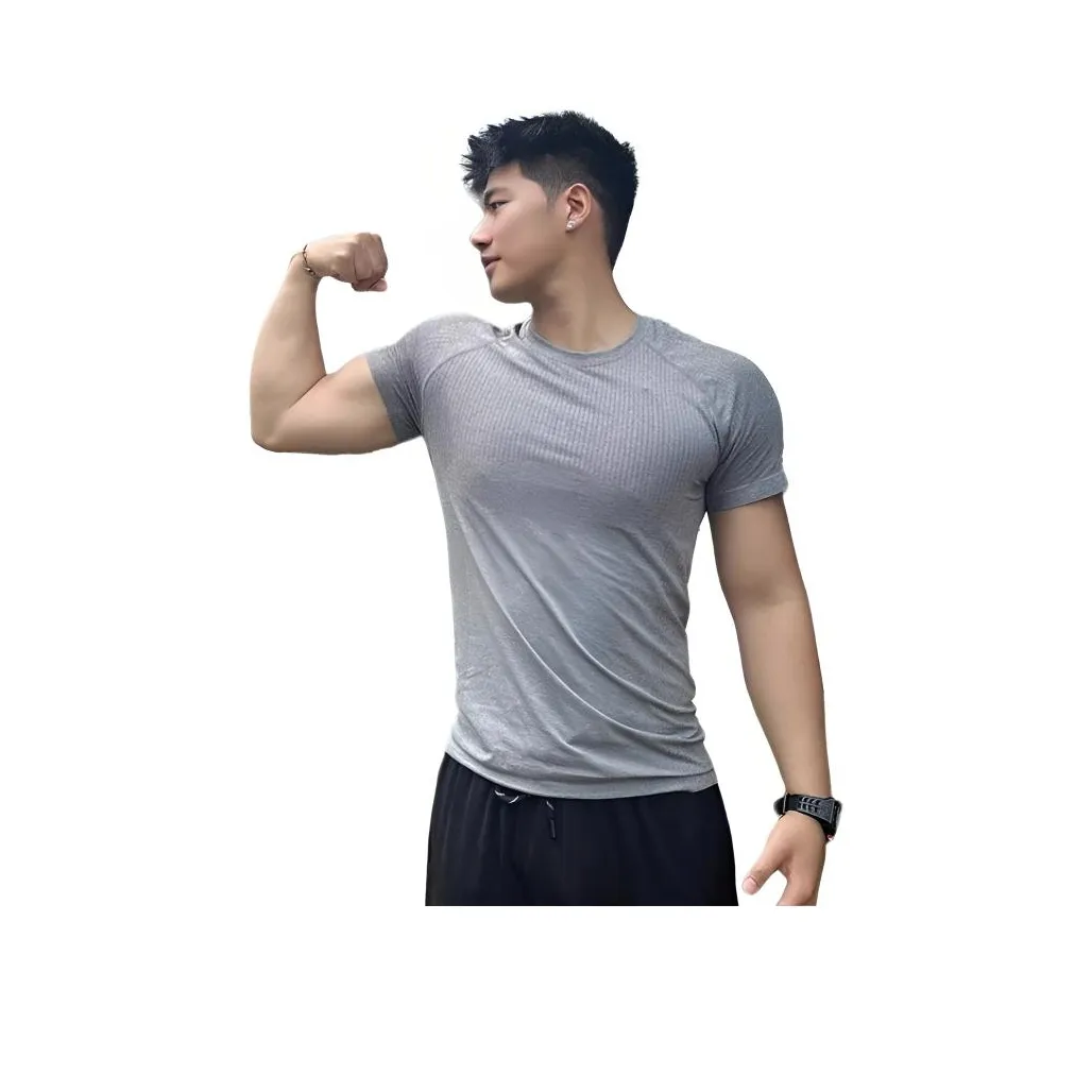 DARK HORSE Фитнес Спорт Бесшовная Т-Рубашка Американский Облегающий крой Велоспорт Тренировки Спортивная Одежда Унисекс