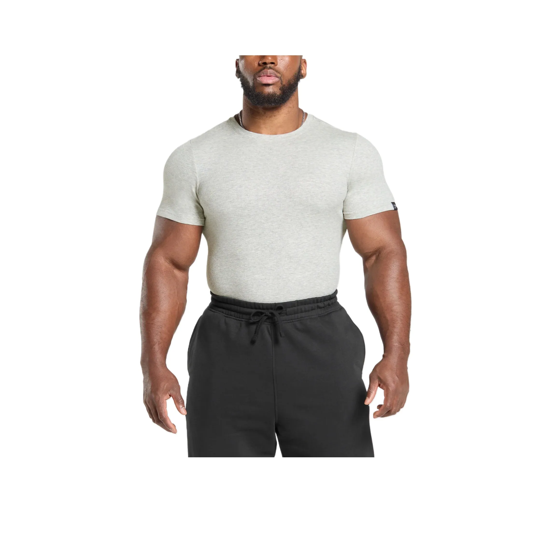 GYMSHARK Светло-серые Мужские T-рубашки