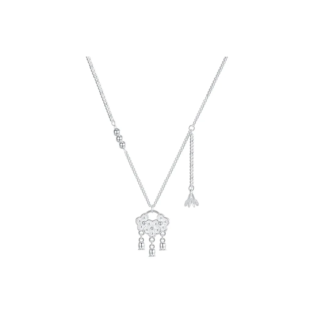 Heart Grass 999 Fine Silver Necklaces Women's