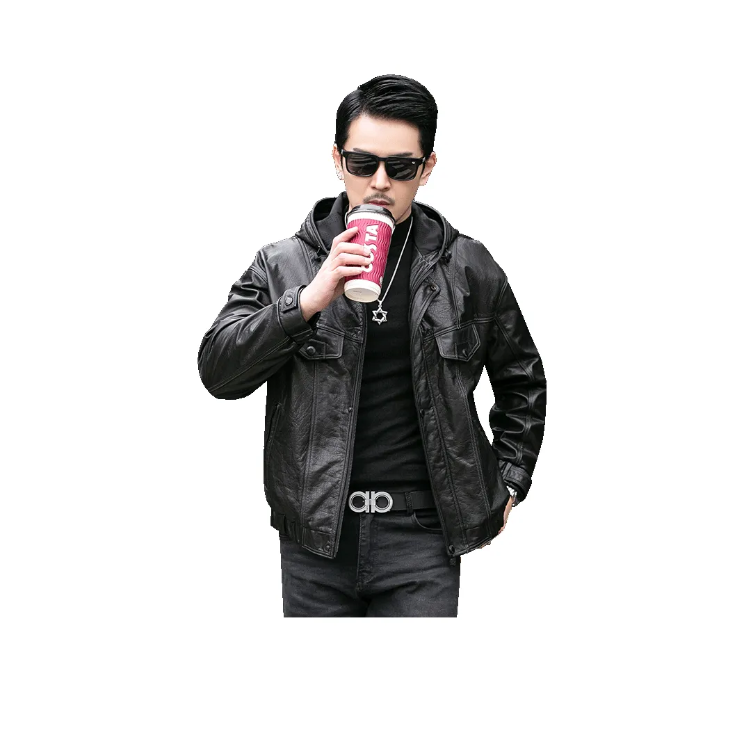 JIMU Мужские кожаные куртки