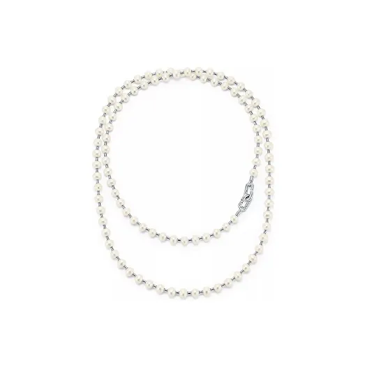 TIFFANY & CO. 925 Sterling Silver Freshwater Pearl Necklaces Women's White