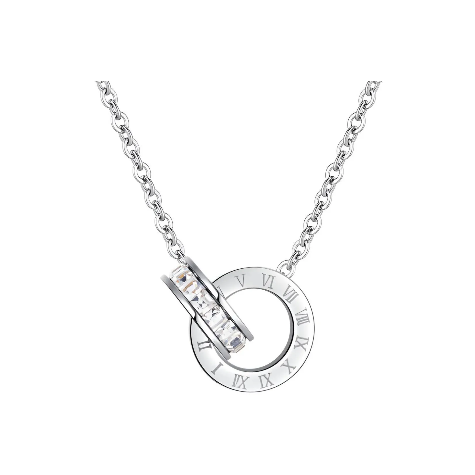 Ice Heart Rain Сверкающий страз Ожерелья Унисекс