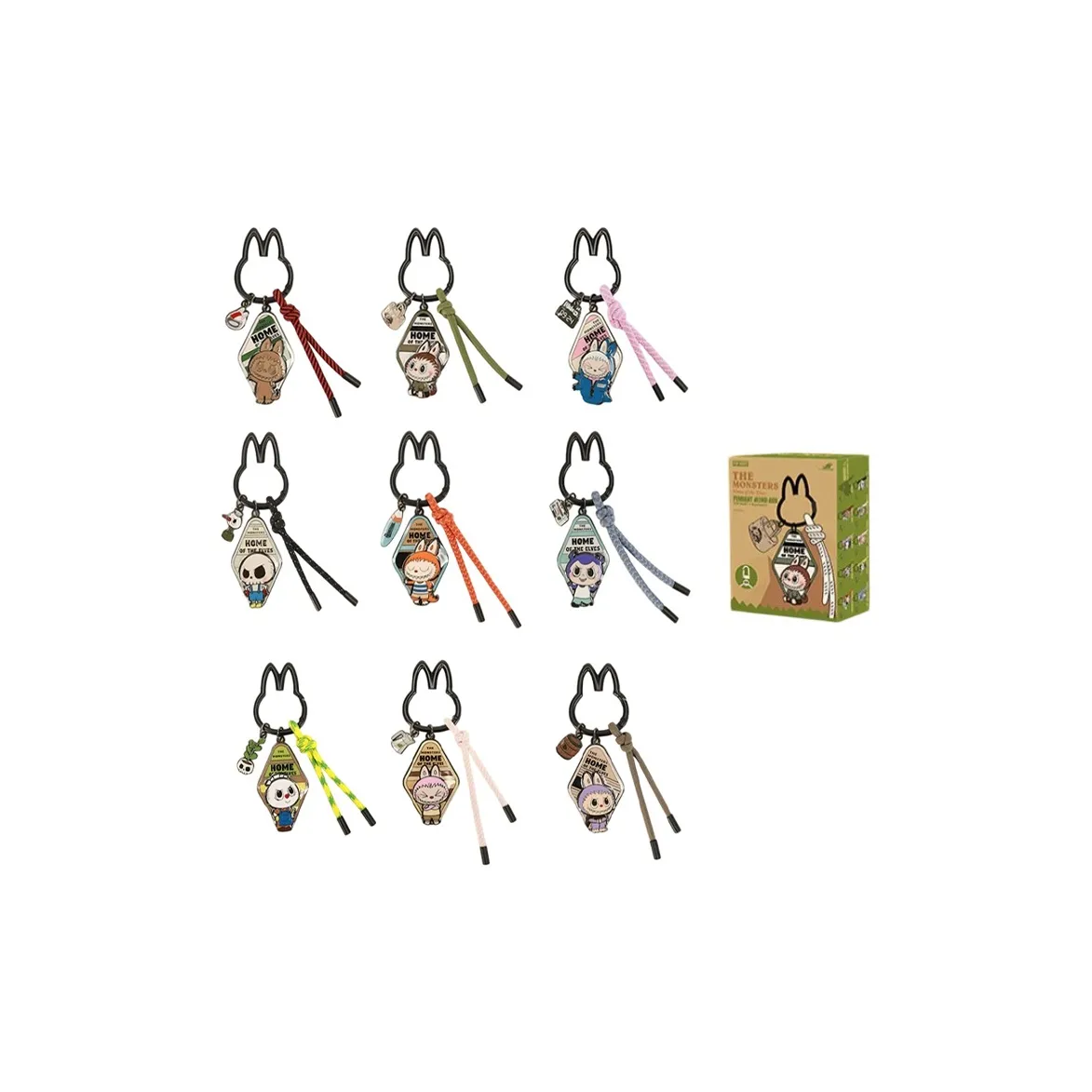 POP MART THE MONSTERS LABUBU Home Of The Elves, Брелок-подвеска, Слепой Бокс, Одиночная Коробка/комплект Из 9 Шт.
