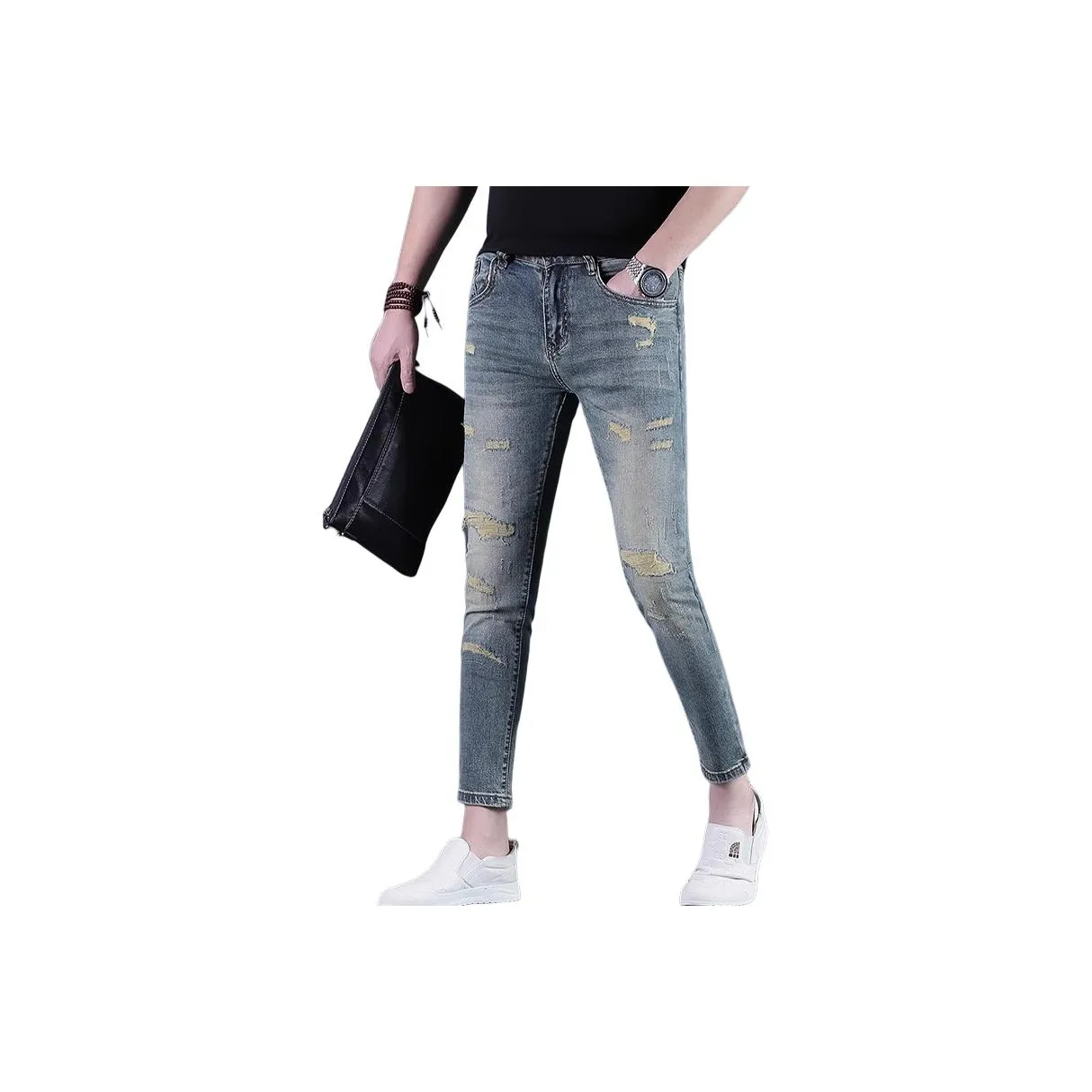 CHENYING Винтаж Мужские Джинсы