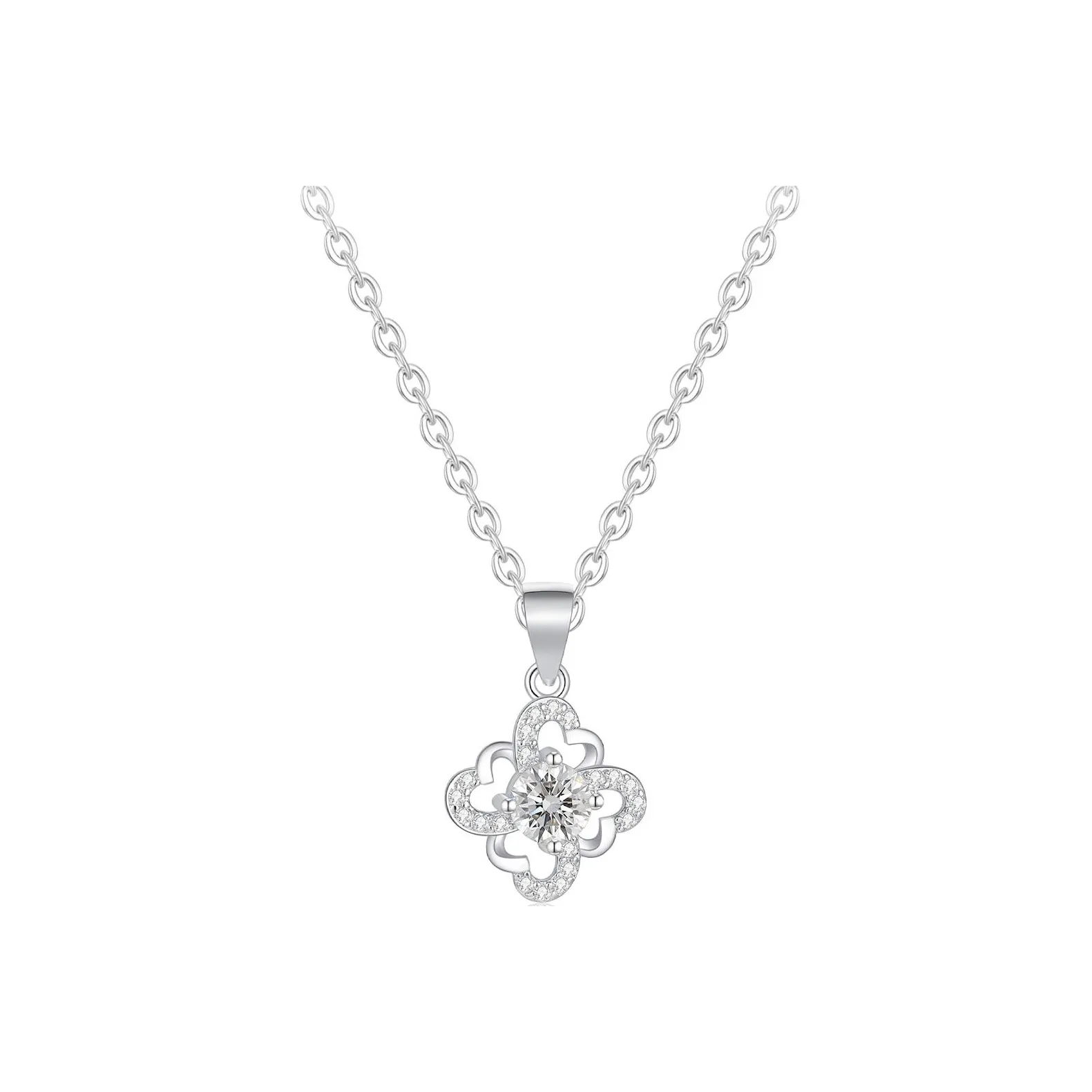 Love Link 999 Fine Silver Necklaces Women's