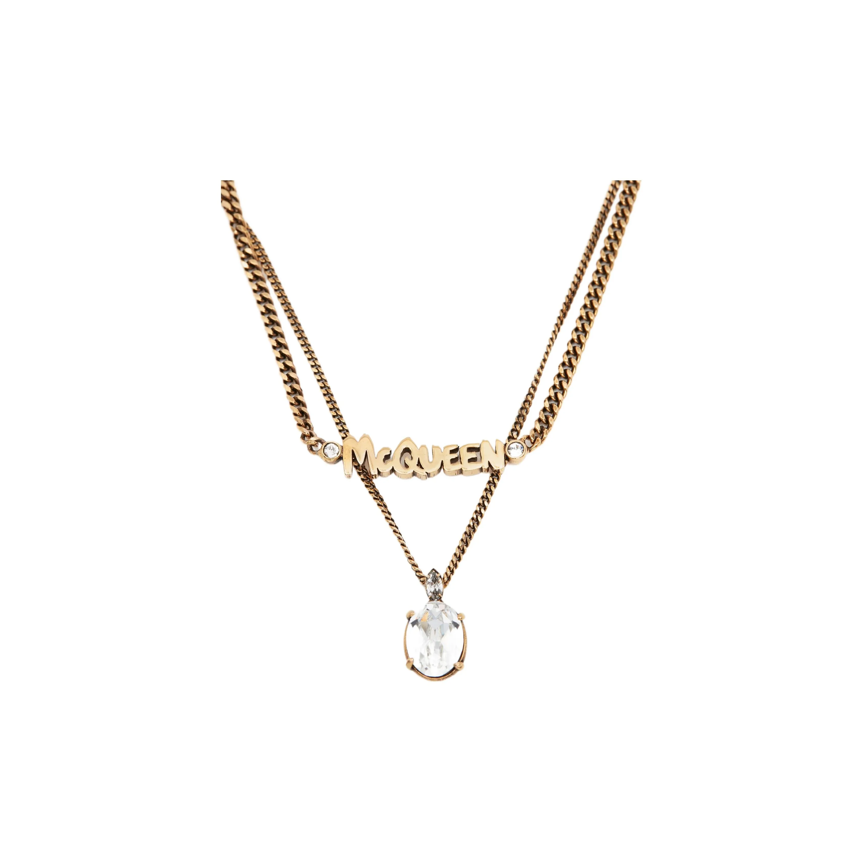 Alexander McQueen Brass Necklaces Женские Золото