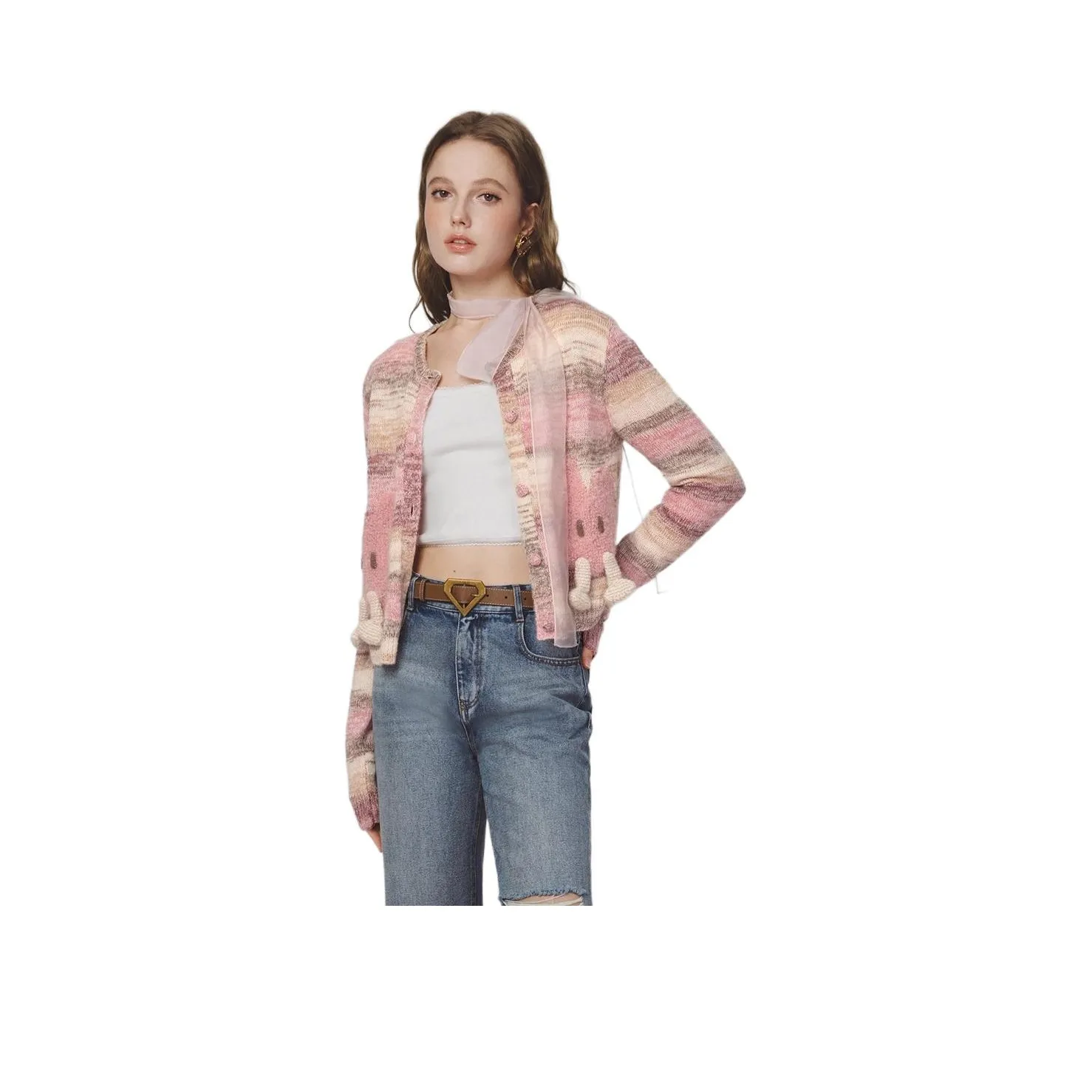 AIVEI Розовый Женский Трикотаж