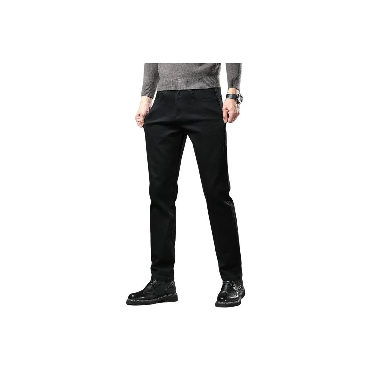 YUQIAN Черные Мужские Джинсы
