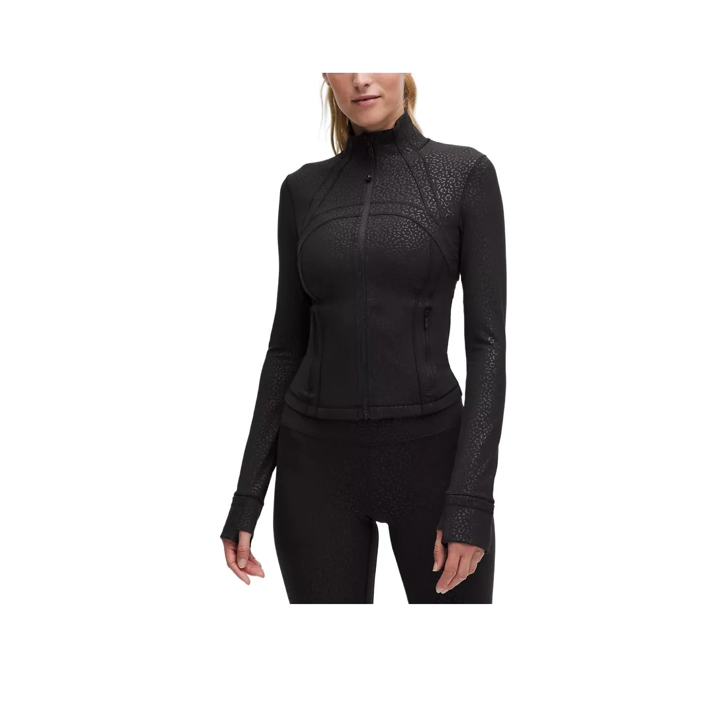 lululemon Define Куртки и Пальто Женские Леопардовый принт Daisy Тисненый Черный