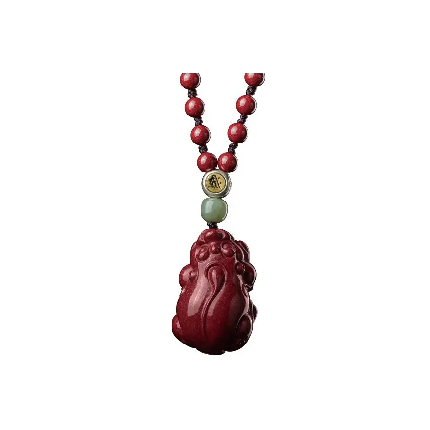 SGE Reconstructed Cinnabar Necklaces Unisex