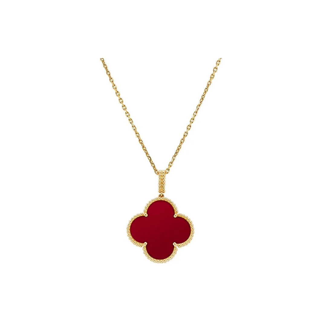 Van Cleef & Arpels Alhambra Four Leaf Lucky Series 18k Necklaces Women's