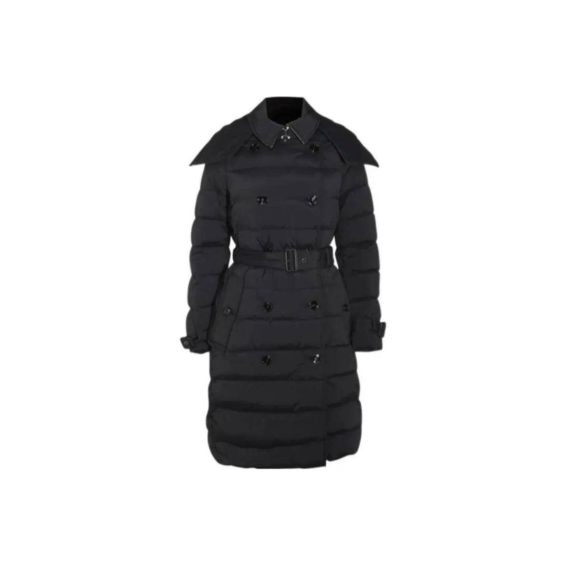 Burberry Hooded Quilted Belted-Waist Puffer Coat