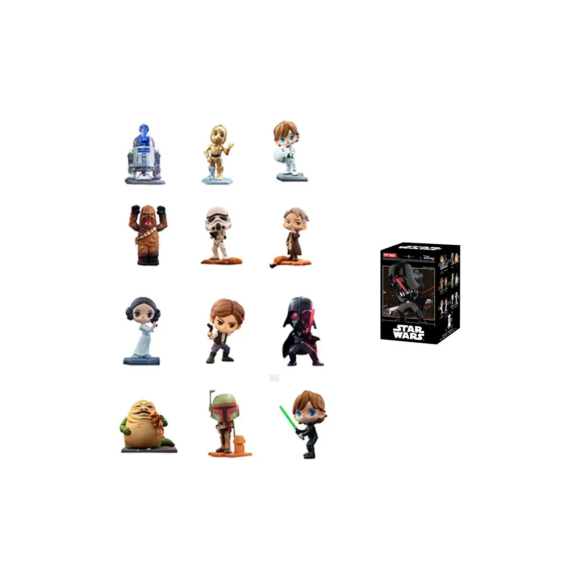 Коллекция POP MART Collaboration Edition Star Wars Blind Box Single Mystery Box Целая коробка 12 шт