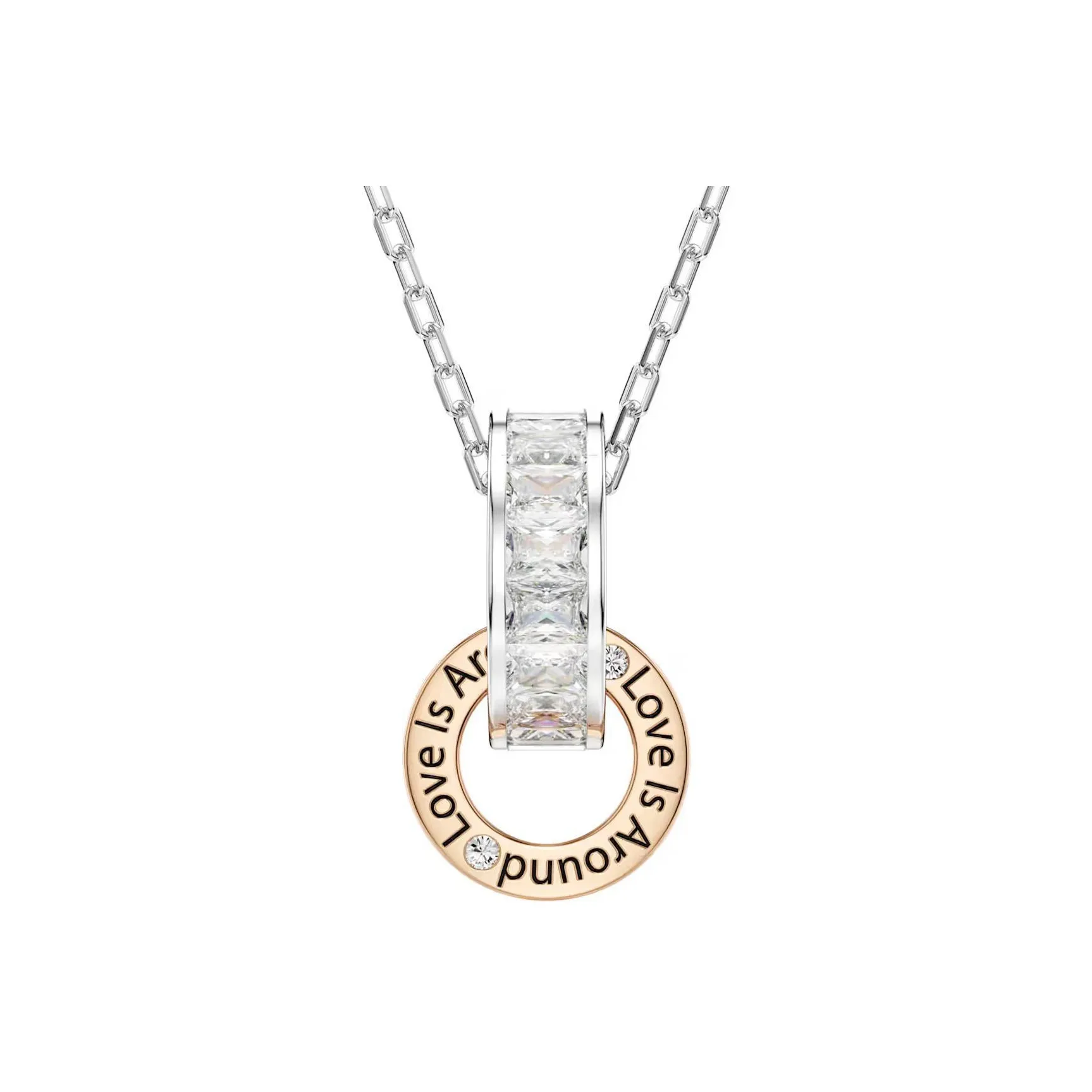 Swarovski Constella Синтетический кубический цирконий Ожерелья Женское серебро