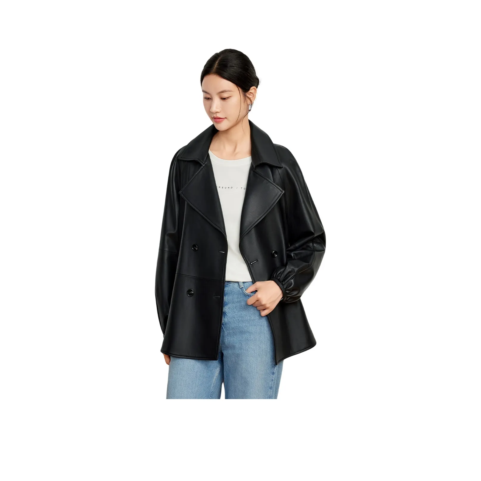 FORTEI Leather Jacket Women's Black