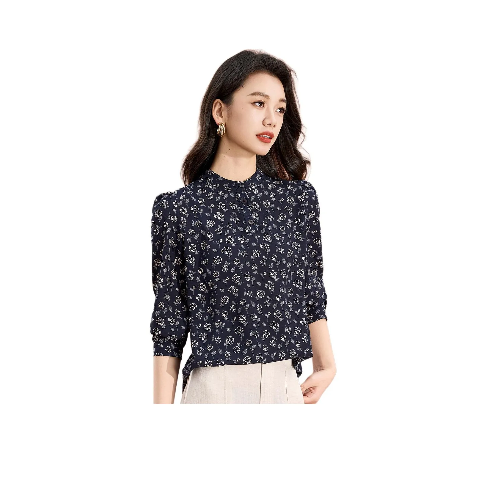 Mylan Шифон Рубашка Женская Синяя