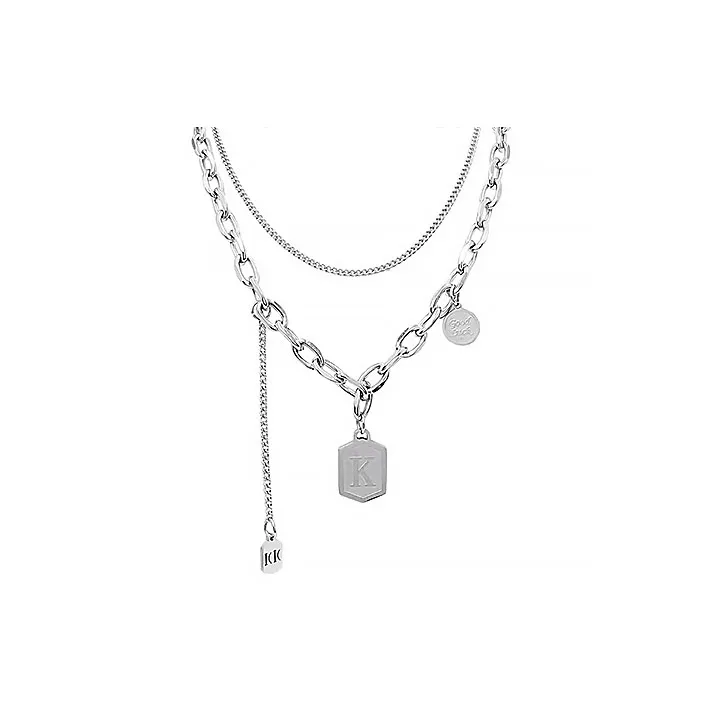 West Island Титановая сталь Ожерелье Серебряное Женское