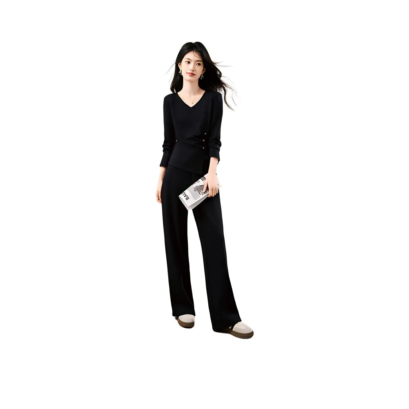 XINFEIYU Casual Suits Women's Black