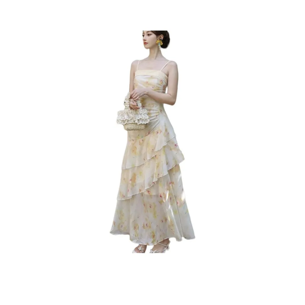 QIAOMONVHAI Светло-желтый Женские Слиплатья