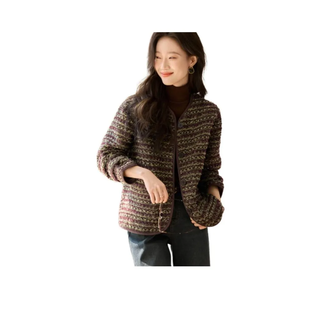 Mo Han Yi Mei Куртки и Пальто Женские Бордовый