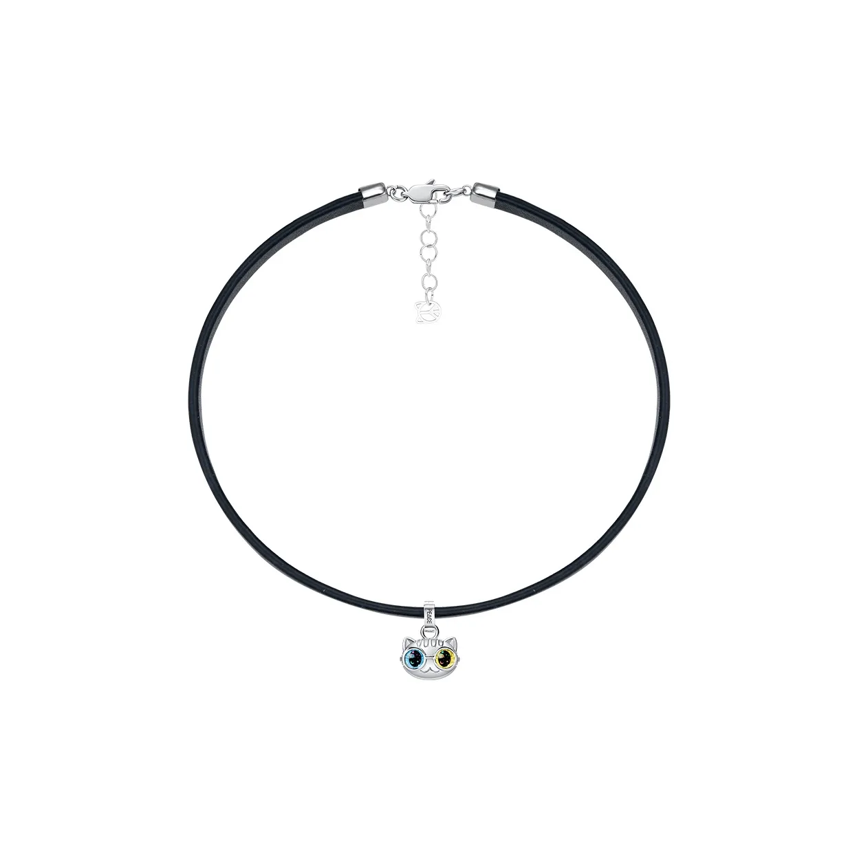 PEACE CAT 925 стерлинговое серебро кожа ожерелья женские