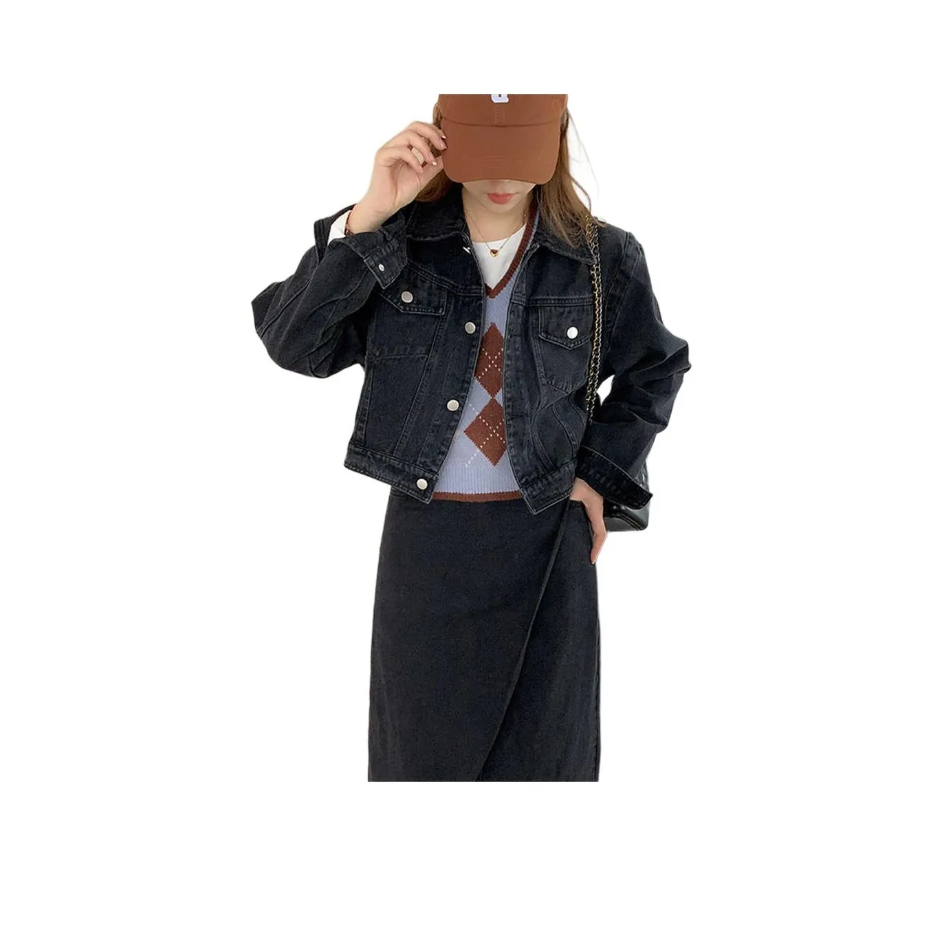 Concubine Zhu Denim Jacket Women's Black