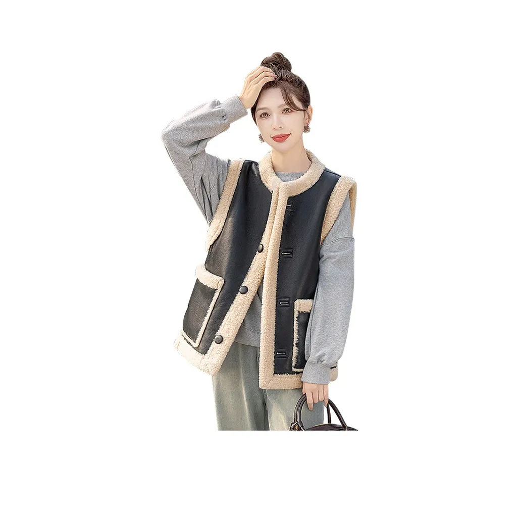 Cypress House Vest Women's Black & Apricot