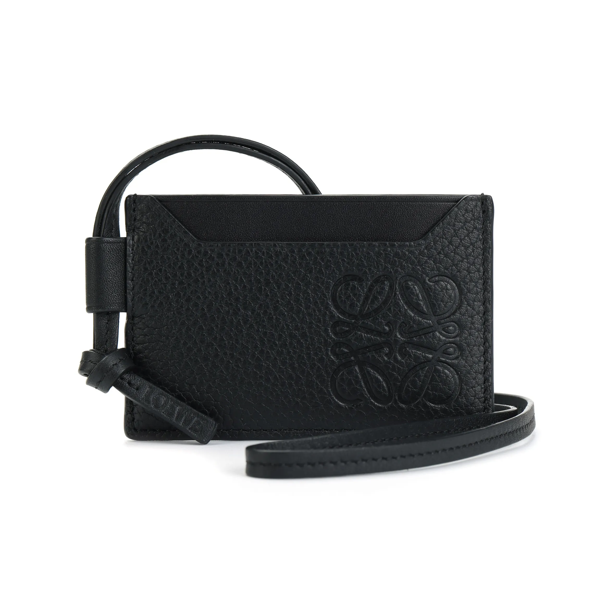 LOEWE Cow Leather Necklaces Men's Black