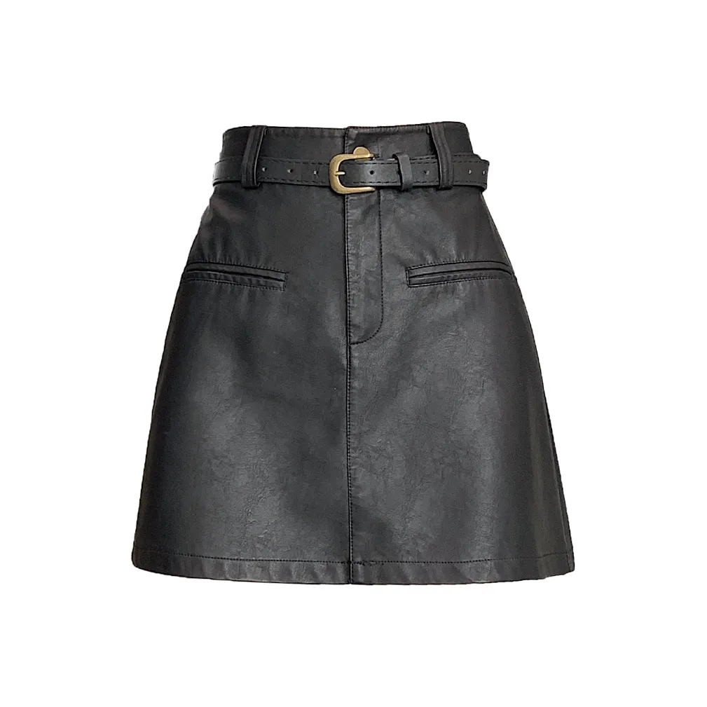 Кожаные короткие юбки MM женские