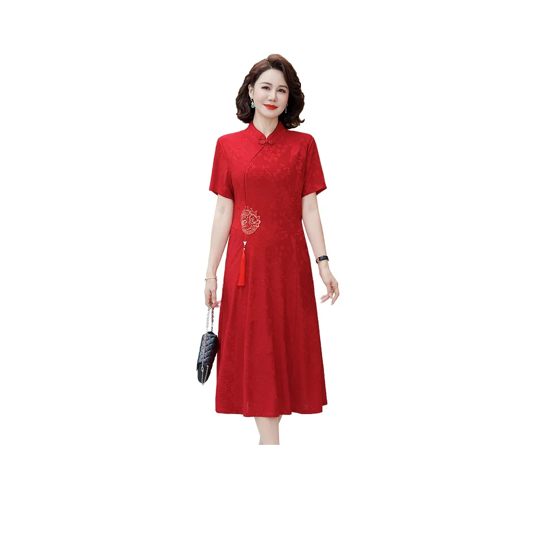 PIERRE CARDIN Короткий рукав Платье Женское Красное