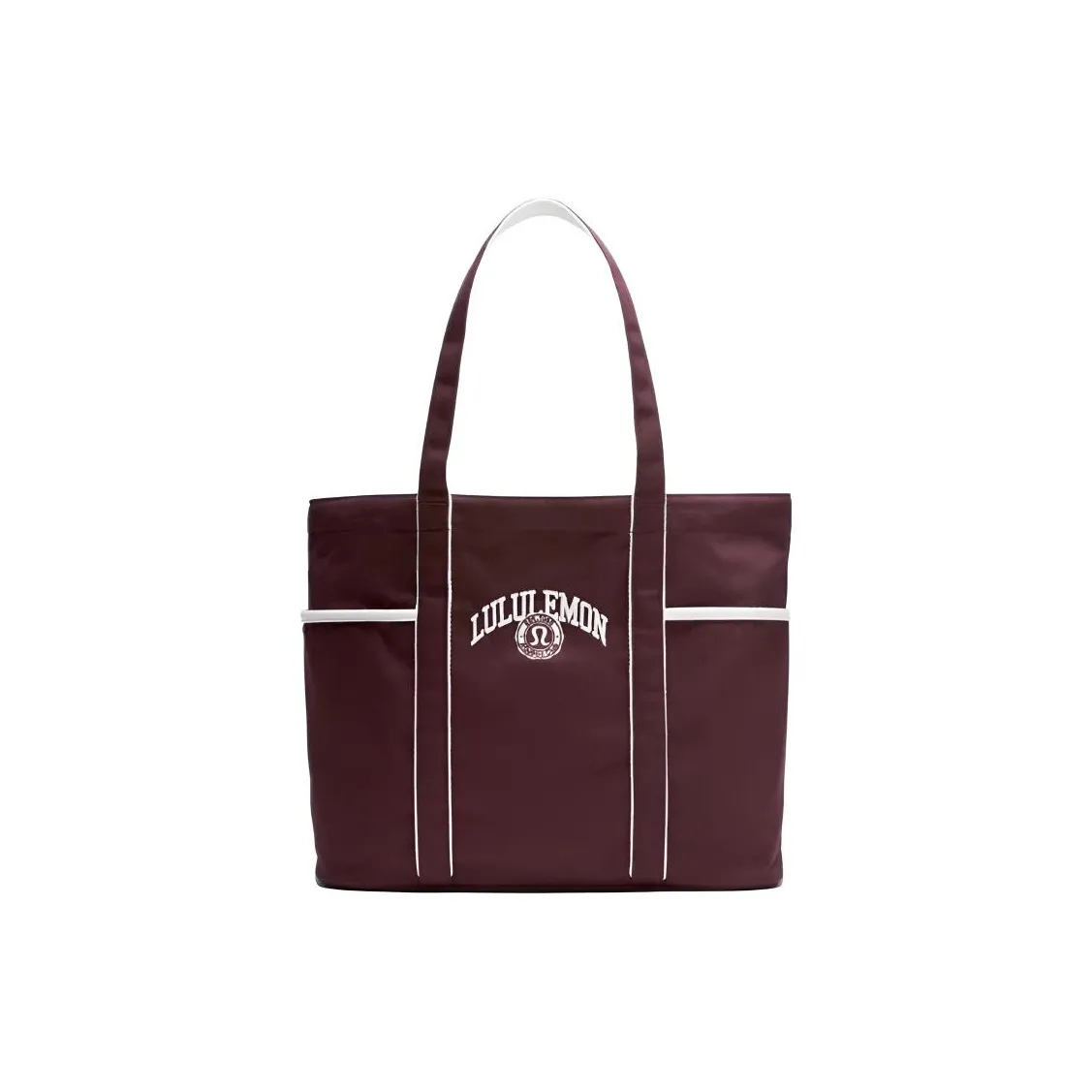 lululemon Хлопок Тоут Сумка Сумка для покупок Сумка на плечо Женская Сливовый Красный