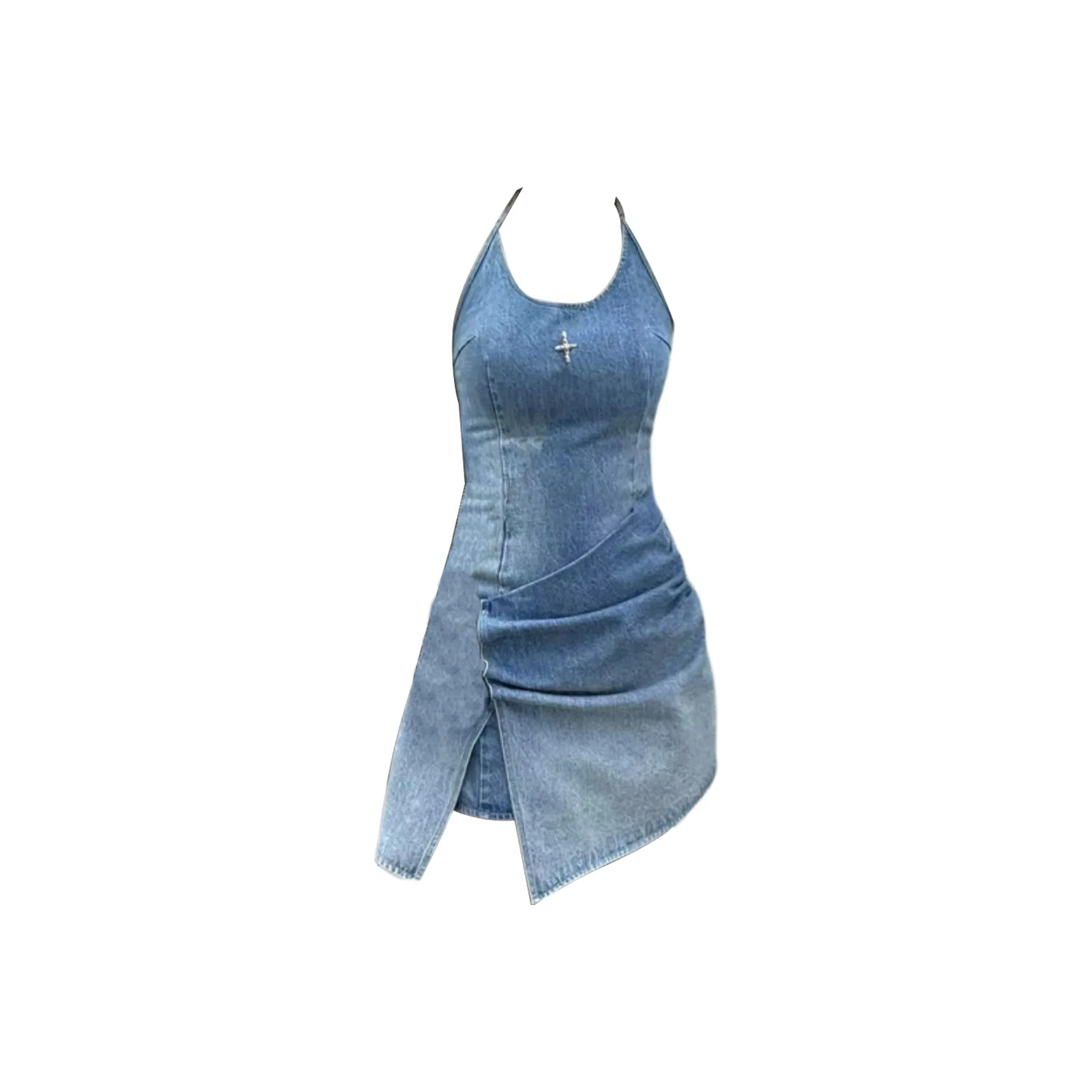 IQC Джинсовый синий Женские Слиплатья