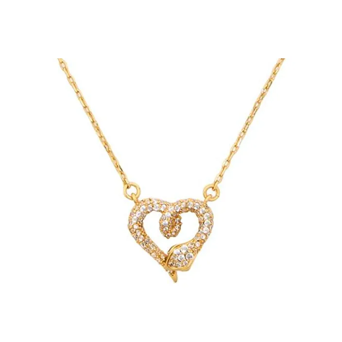 Kate Spade Alloy, Cubic Zirconia, Iron Synthetic Spinel Necklaces Unisex Gold