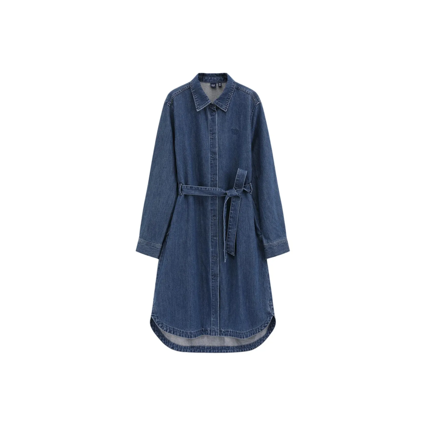 GAP Средняя стирка Женские Длинные Платья с рукавами