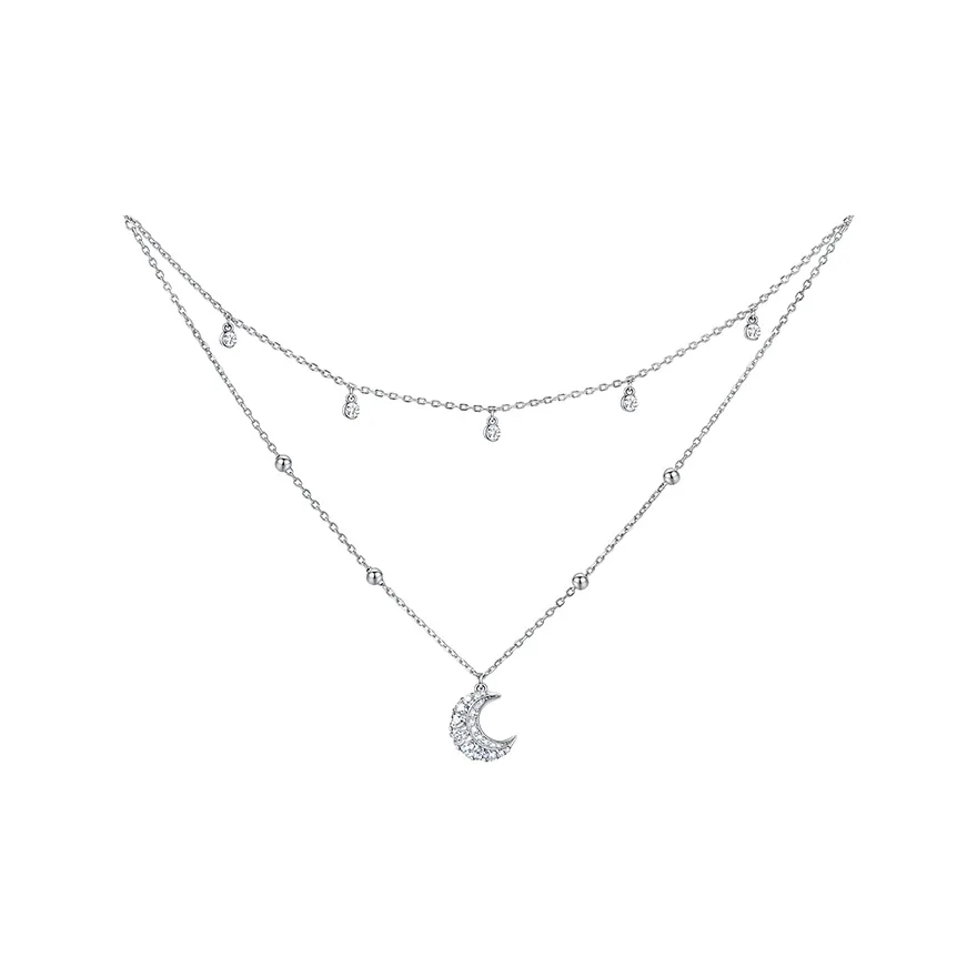 FANCI Dreamy Heart Moon Series S925 Silver Necklaces Women's