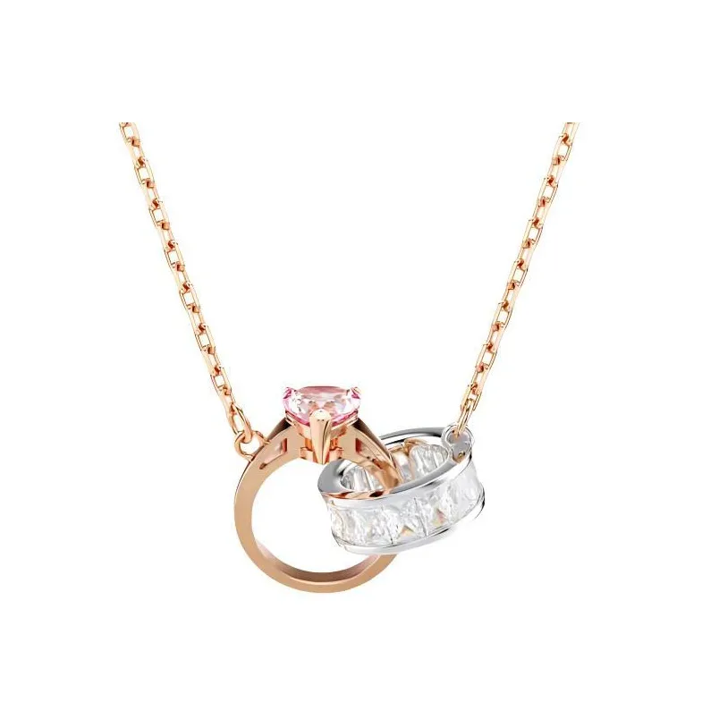 Swarovski Connexus Ожерелья с синтетическим кубическим цирконием Женские Розовое золото