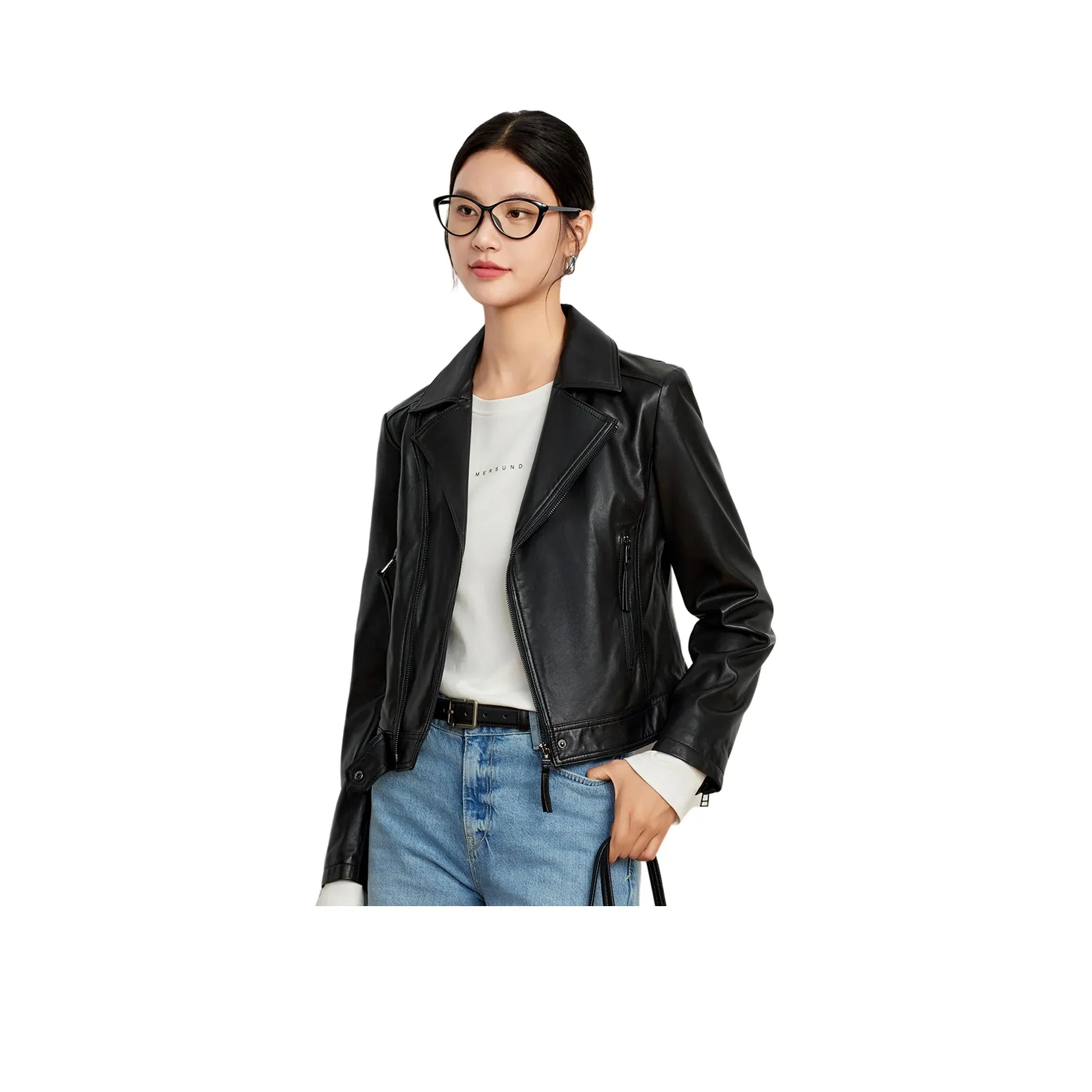 FORTEI Leather Jacket Women's Black